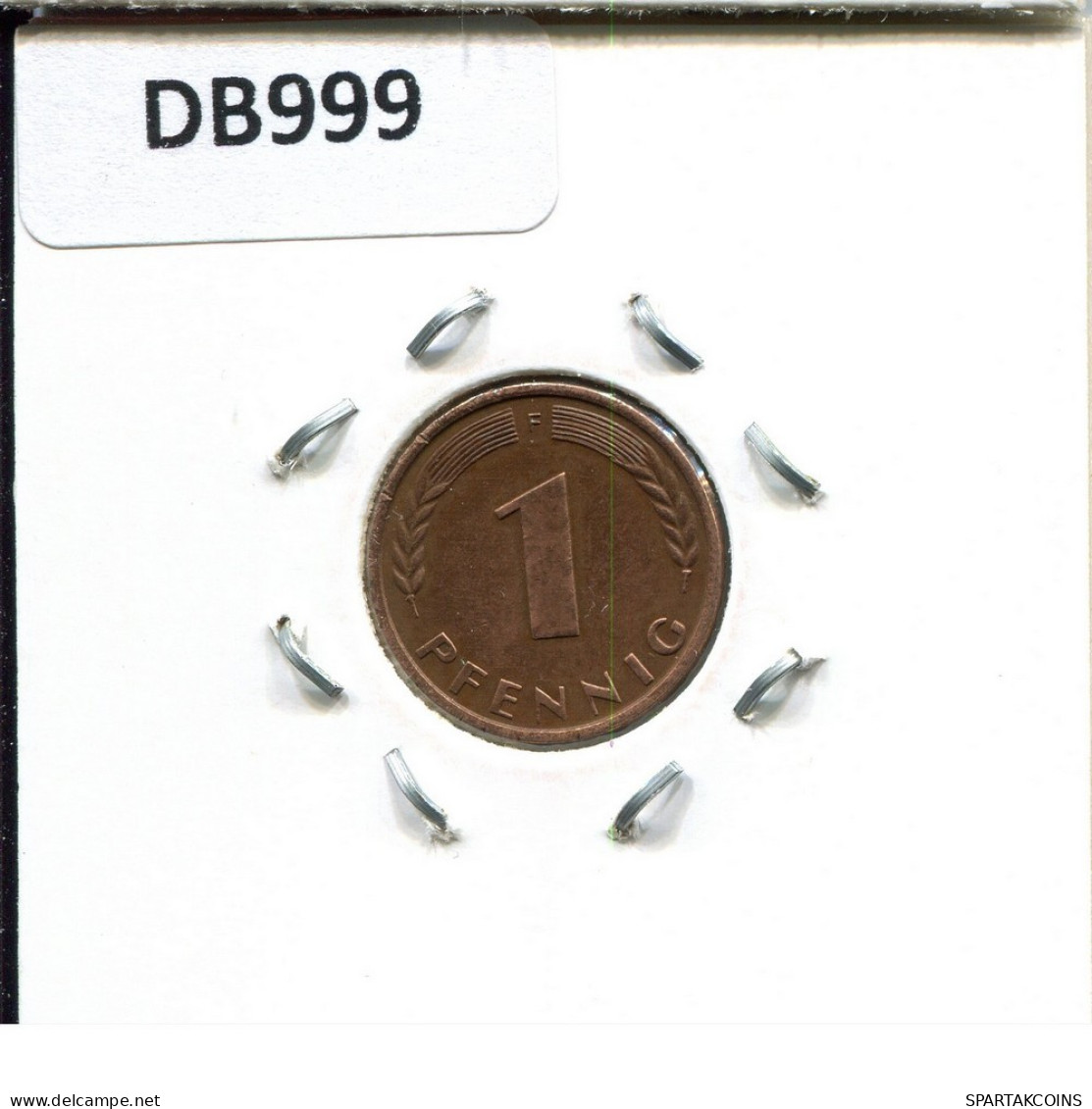 1 PFENNIG 1949 F WEST & UNIFIED GERMANY Coin #DB999.U.A - 1 Pfennig
