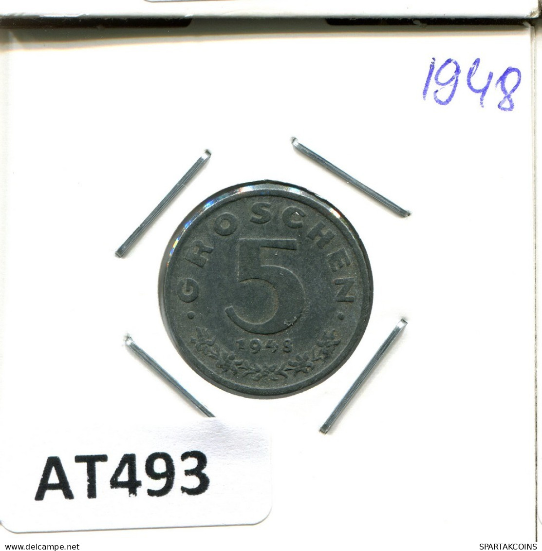 5 GROSCHEN 1948 ÖSTERREICH AUSTRIA Münze #AT493.D.A - Oostenrijk