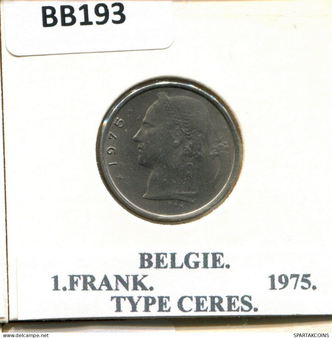 1 FRANC 1975 DUTCH Text BELGIEN BELGIUM Münze #BB193.D.A - 1 Franc