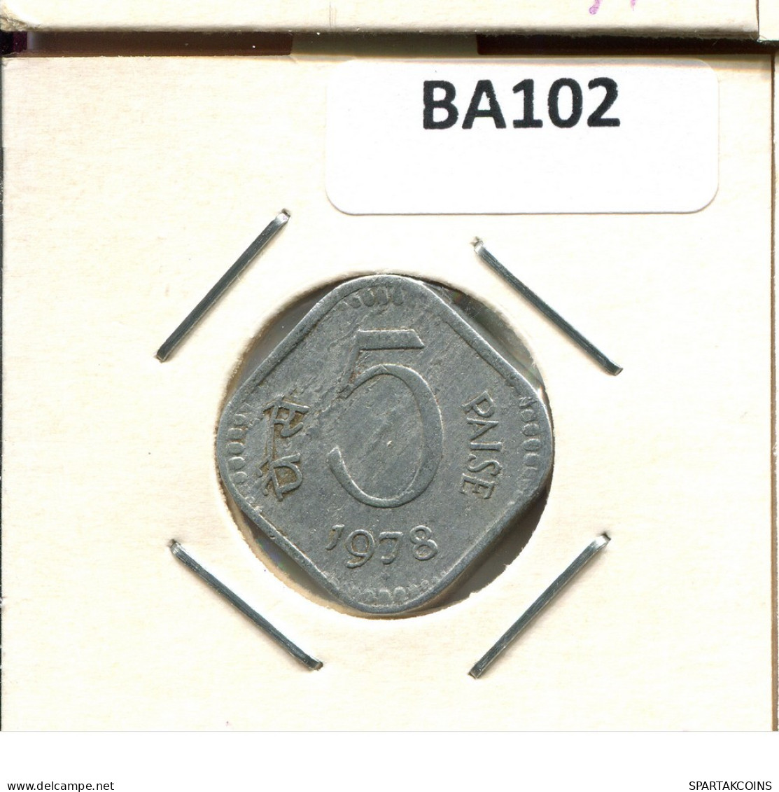 5 PAISE 1978 INDIA Moneda #BA102.E.A - India
