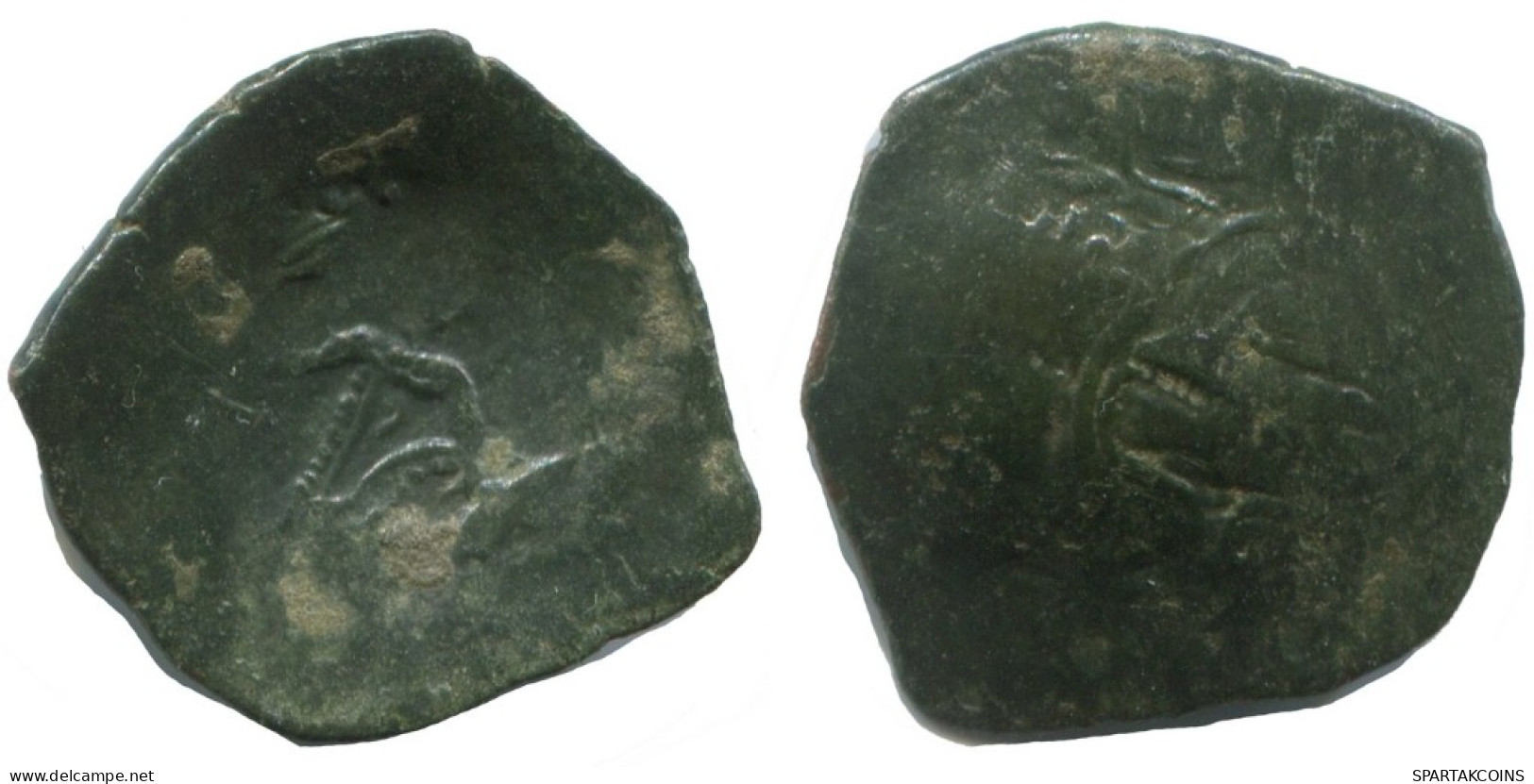 TRACHY BYZANTINISCHE Münze  EMPIRE Antike Authentisch Münze 1.3g/19mm #AG731.4.D.A - Byzantinische Münzen