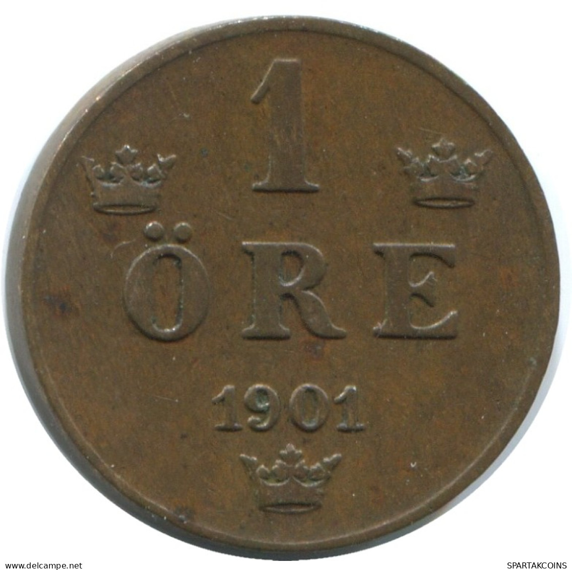 1 ORE 1901 SCHWEDEN SWEDEN Münze #AD238.2.D.A - Sweden