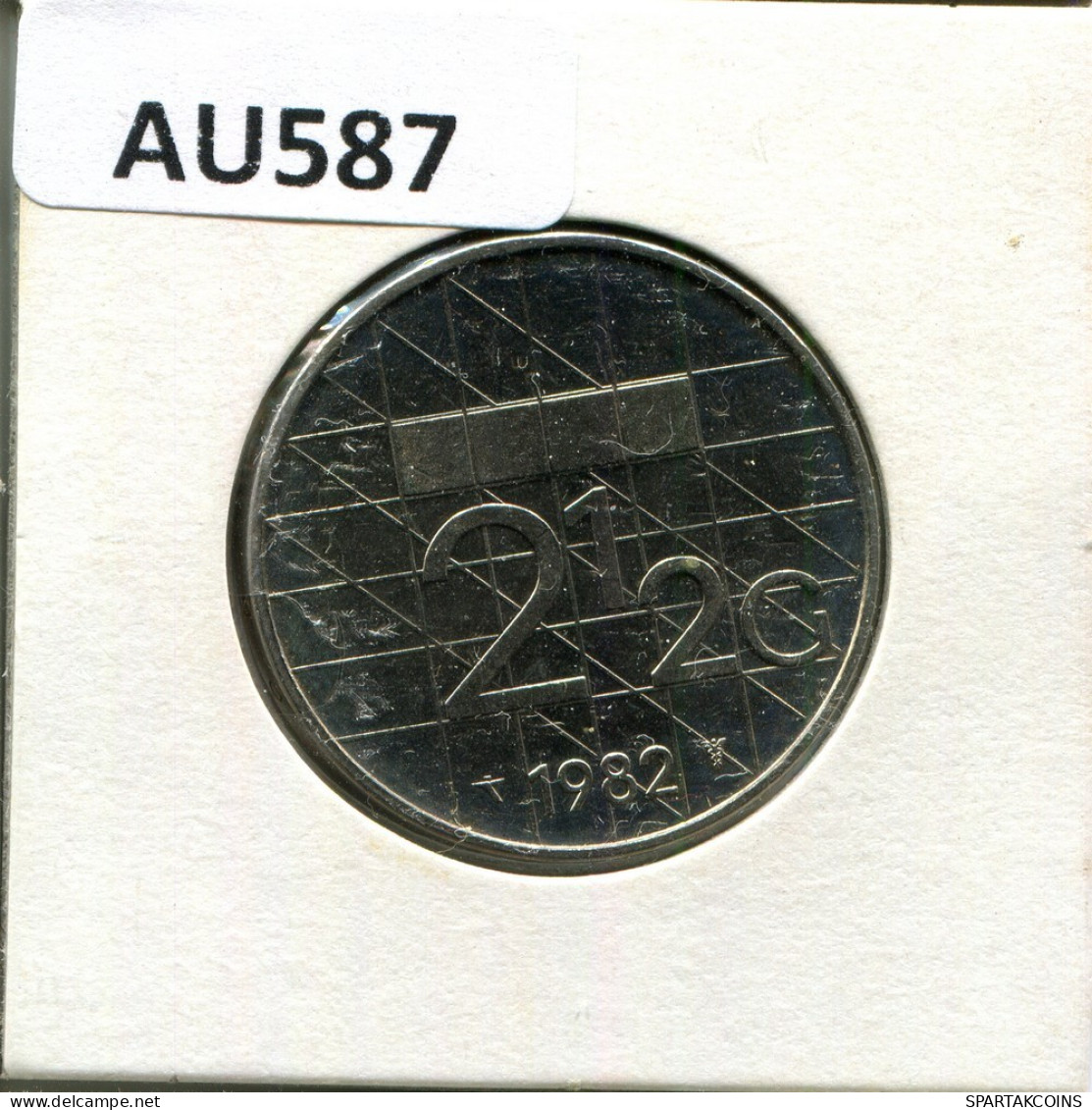 2 1/2 GULDEN 1982 NETHERLANDS Coin #AU587.U.A - 1980-2001 : Beatrix