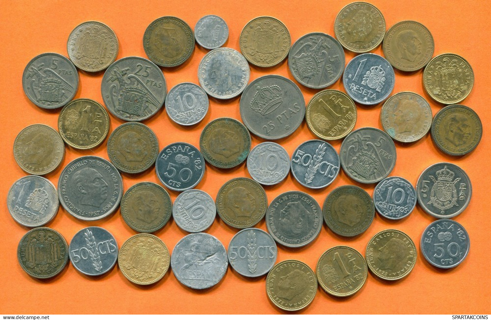 SPAIN Coin SPANISH Coin Collection Mixed Lot #L10280.2.U.A - Autres & Non Classés