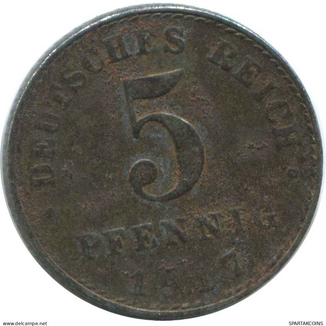 5 PFENNIG 1917 DEUTSCHLAND Münze GERMANY #AE694.D.A - 5 Pfennig