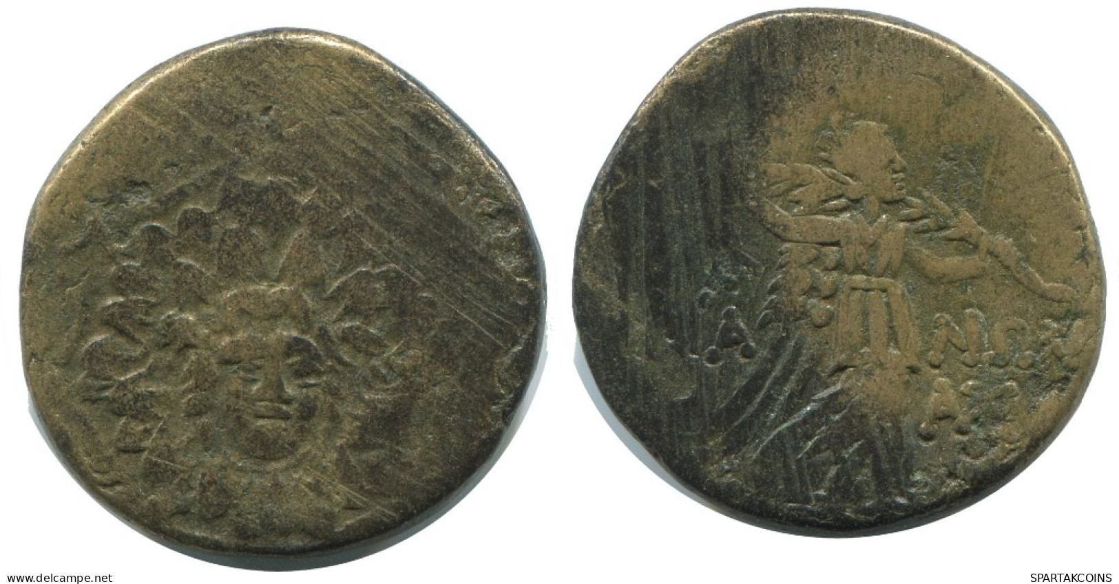 AMISOS PONTOS AEGIS WITH FACING GORGON Ancient GREEK Coin 6.7g/22mm #AF742.25.U.A - Griekenland