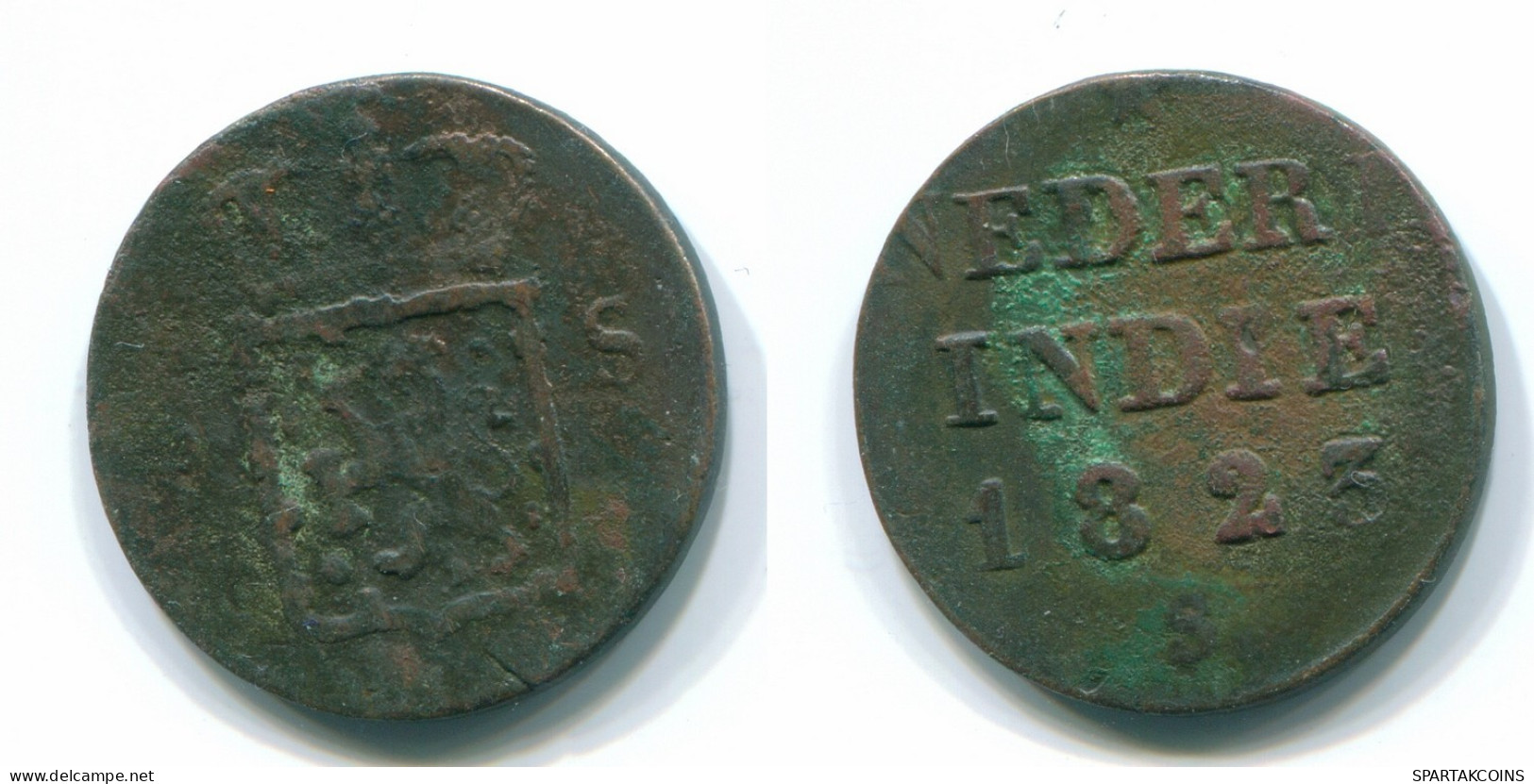 1/4 STUIVER 1823 SUMATRA INDIAS ORIENTALES DE LOS PAÍSES BAJOS Copper #S11662.E.A - Nederlands-Indië