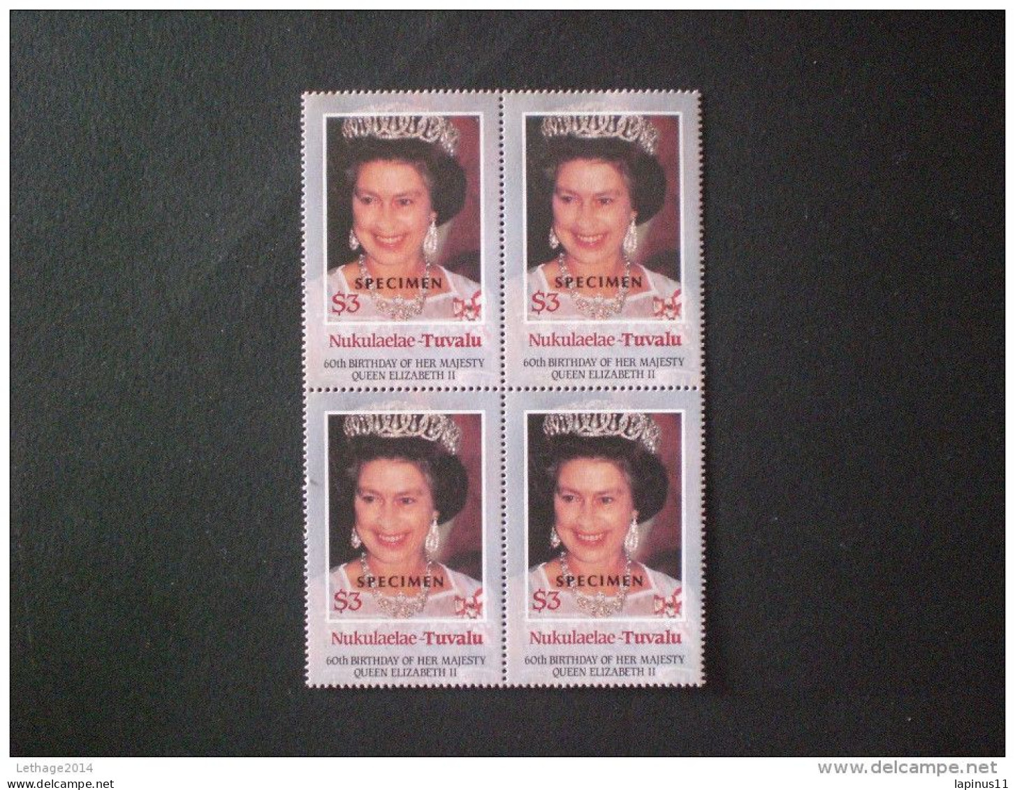 STAMPS TUVALU NUKULAELAE "SPECIMEN"1986 The 60th An. Of The Birth Of Queen MNH - Indonesien