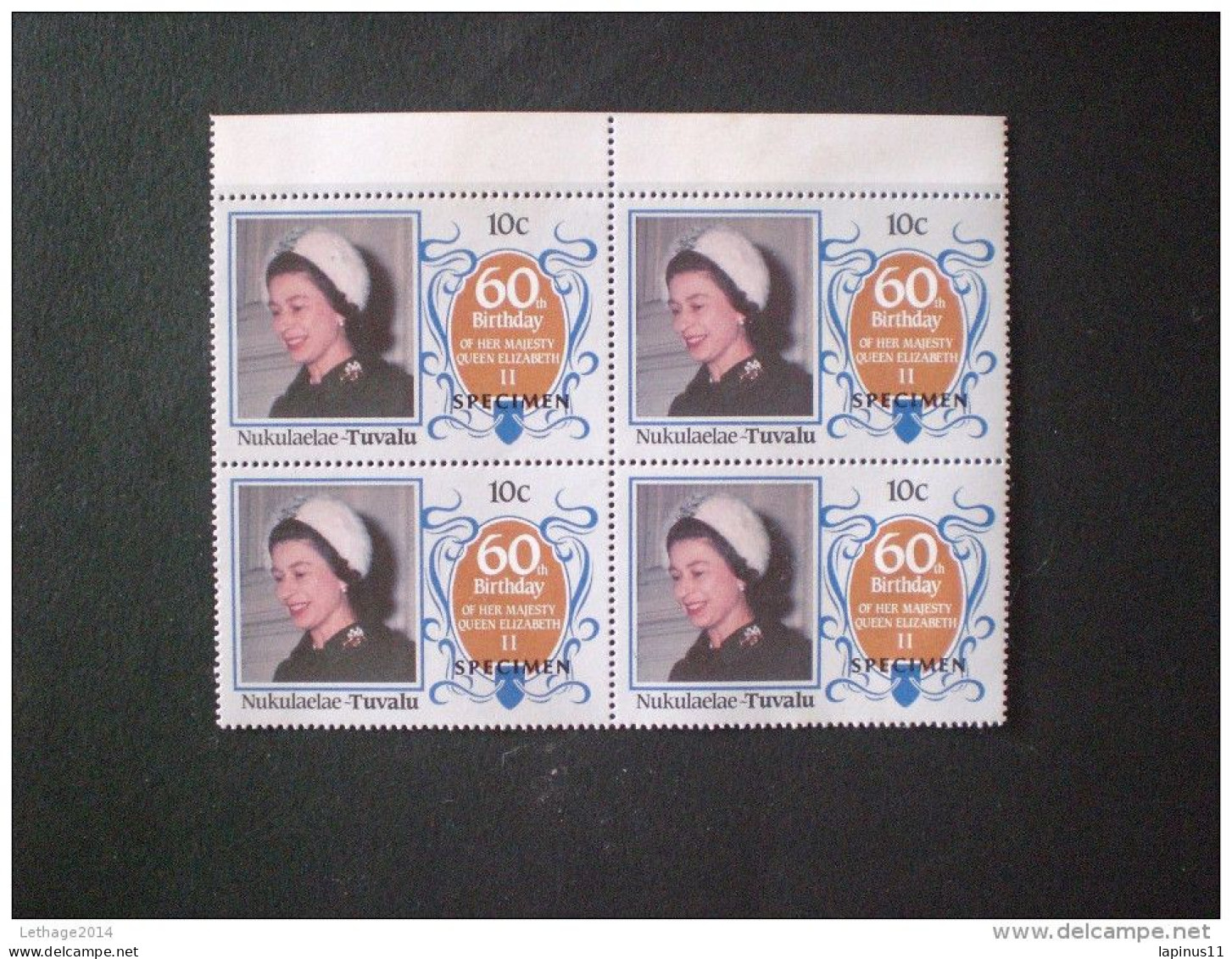STAMPS TUVALU NUKULAELAE "SPECIMEN"1986 The 60th An. Of The Birth Of Queen MNH - Indonesien