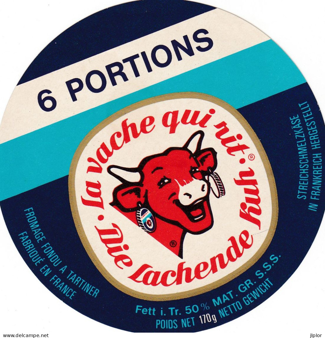 ETIQUETTE FROMAGE VACHE QUI RIT - THE LACHENDE KUH  -  6 PORTIONS - 170G - NUM 498 - Formaggio