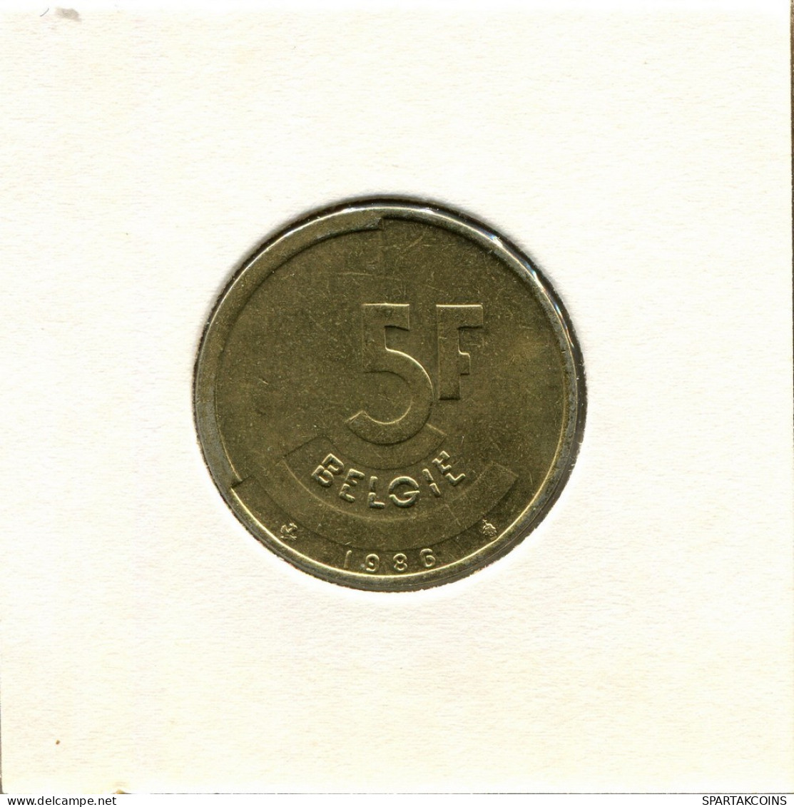5 FRANCS 1986 DUTCH Text BÉLGICA BELGIUM Moneda #BB229.E.A - 5 Francs