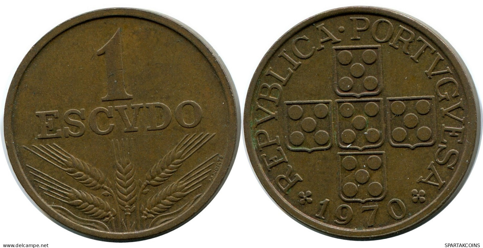 1 ESCUDO 1970 PORTUGAL Münze #BA141.D.A - Portogallo