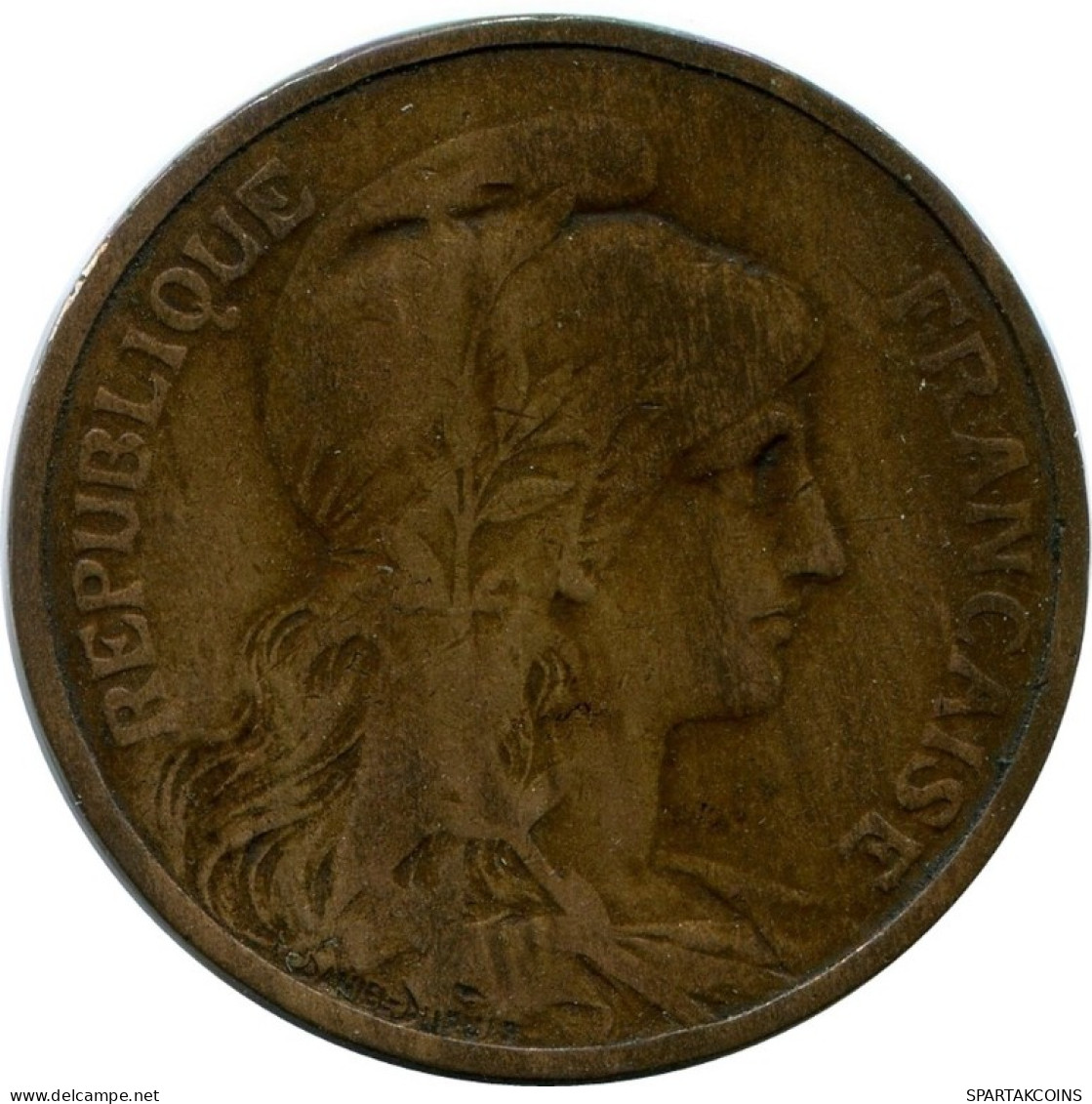 5 CENTIMES 1908 FRANCIA FRANCE Moneda #AM973.E.A - 5 Centimes