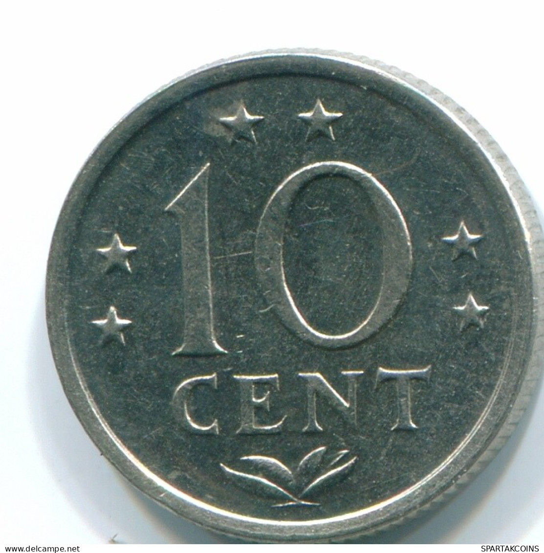 10 CENTS 1971 NETHERLANDS ANTILLES Nickel Colonial Coin #S13484.U.A - Nederlandse Antillen