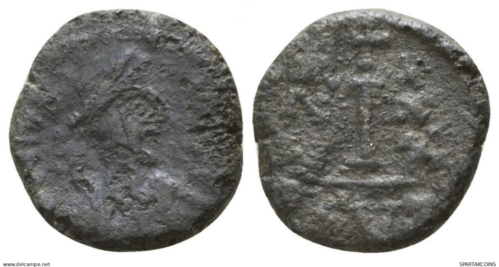 BYZANTINE Justinianus Decanummium Cross 3.58g/17mm #ANT1028.3.F.A - Bizantine