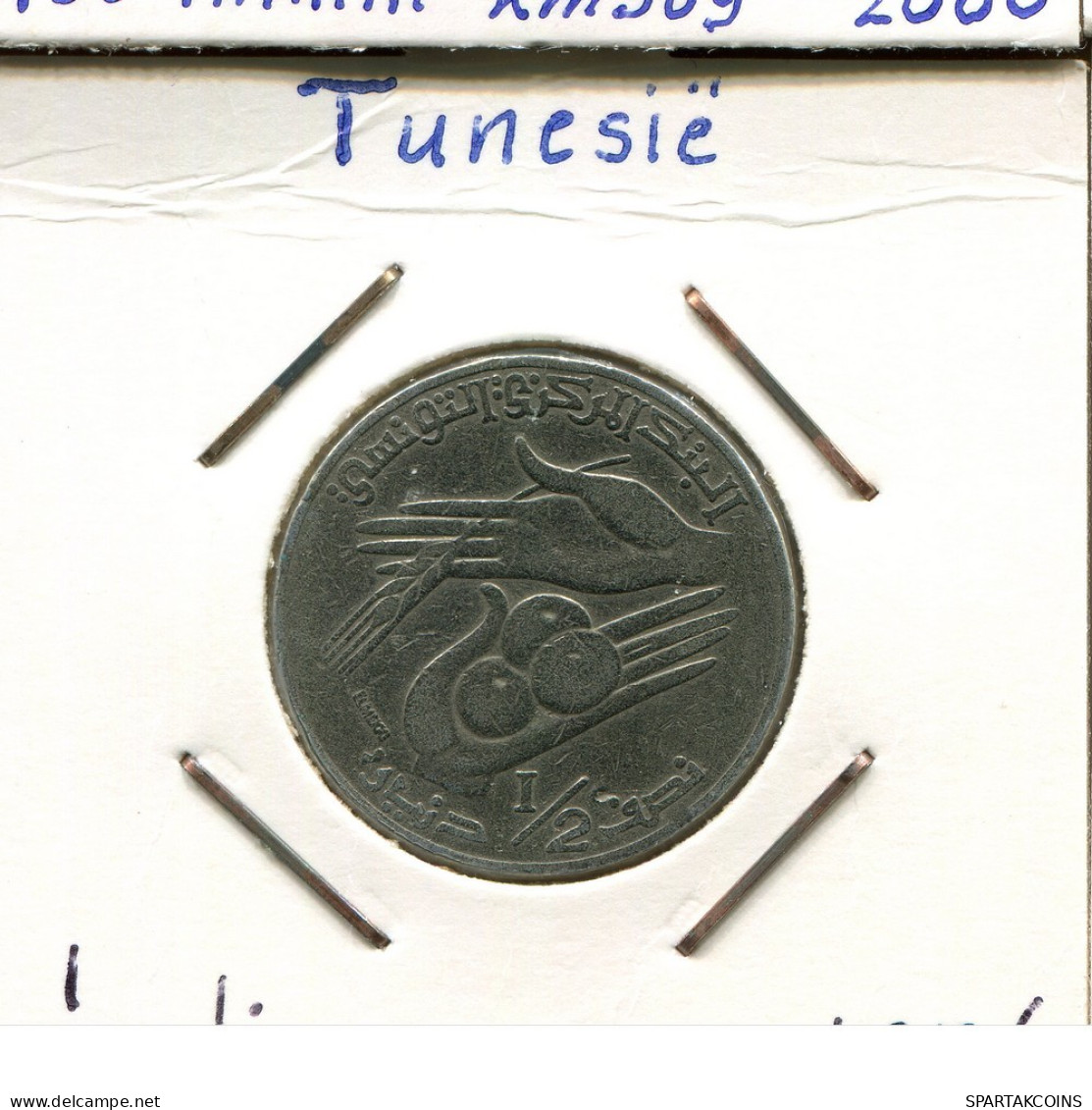 1/2 DINAR 1976 TÚNEZ TUNISIA Moneda #AP835.2.E.A - Tunisia