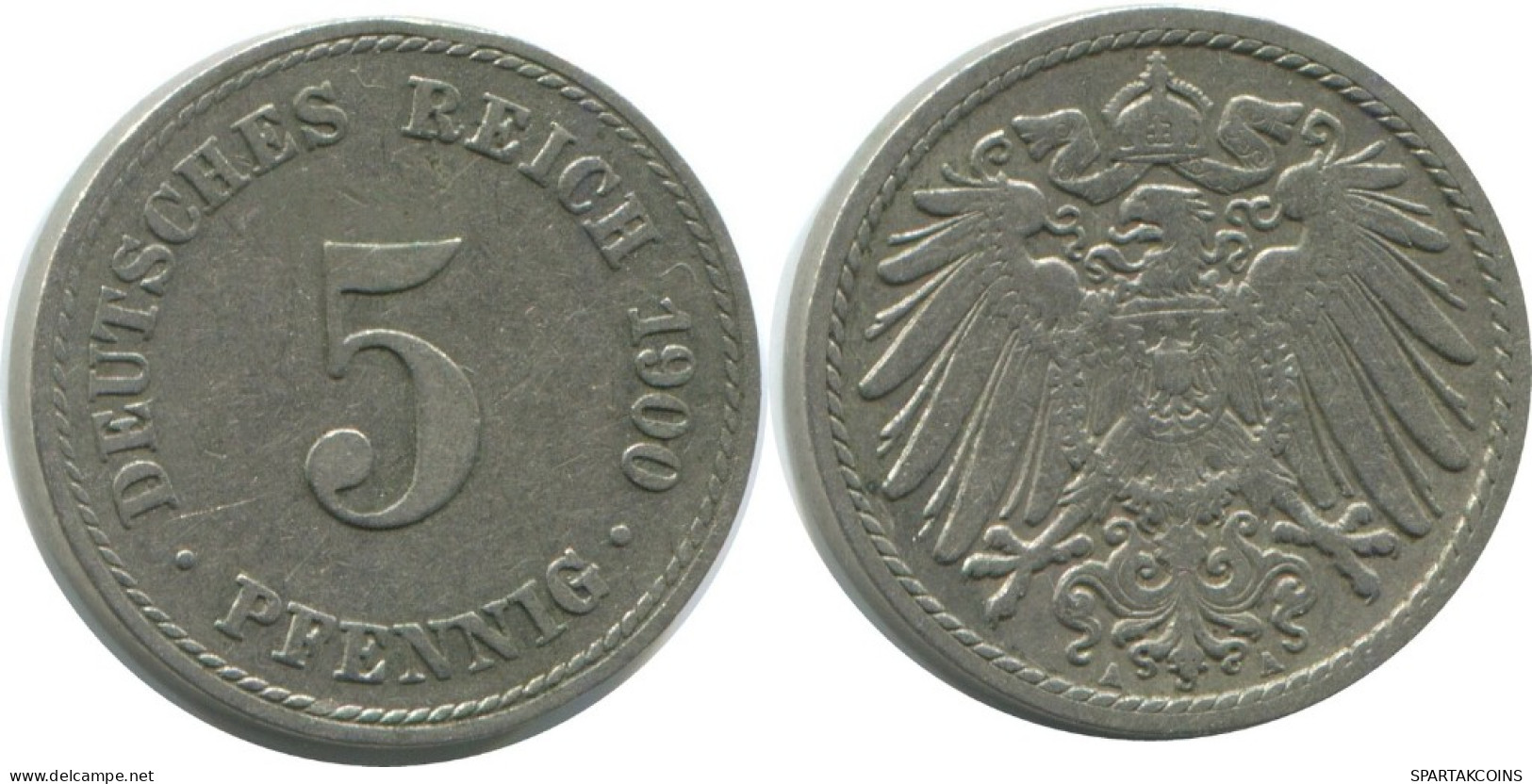 5 PFENNIG 1900 A GERMANY Coin #AE708.U.A - 5 Pfennig