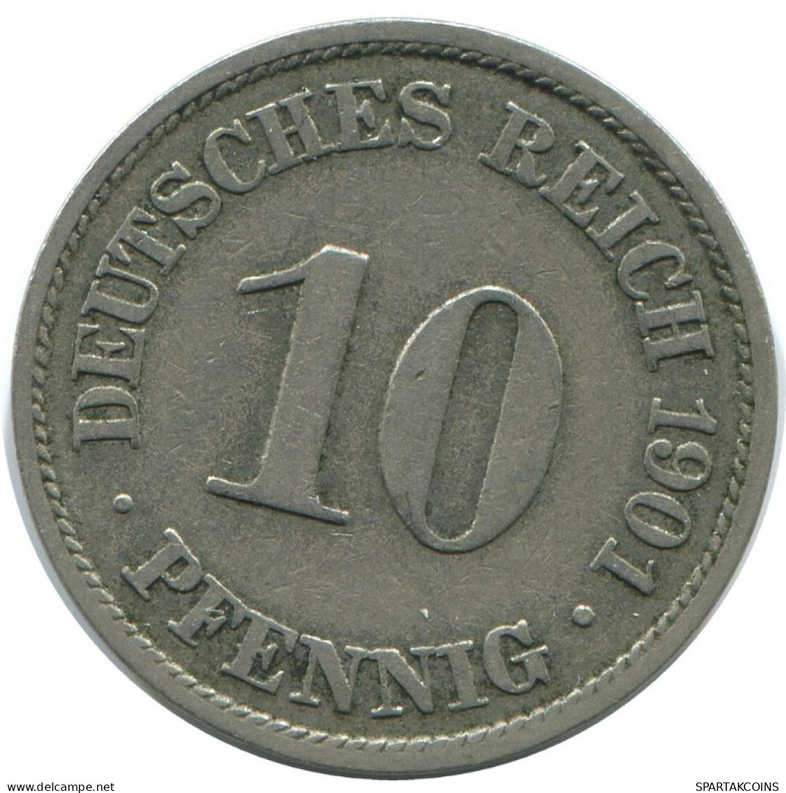 10 PFENNIG 1901 A ALLEMAGNE Pièce GERMANY #AE536.F.A - 10 Pfennig