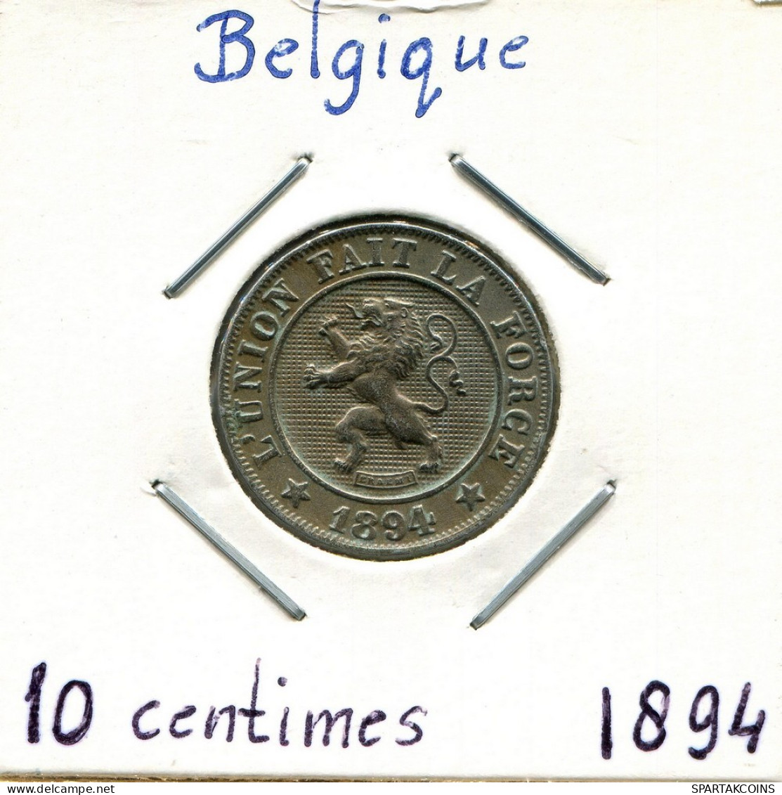 10 CENTIMES 1894 FRENCH Text BELGIUM Coin #BA272.U.A - 10 Cents