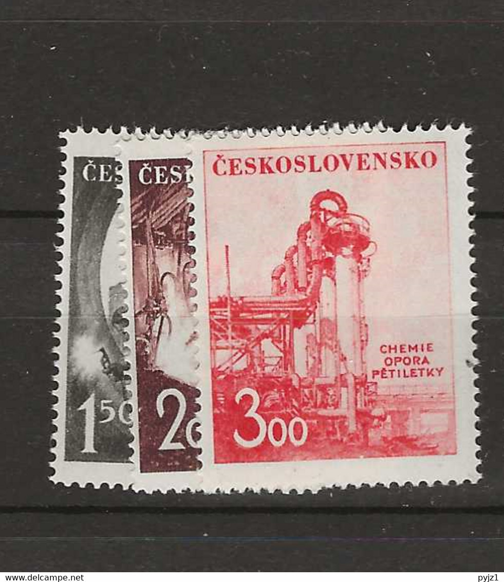 1952 MNH Tschechoslowakei, Mi 709-11 Postfris** - Nuovi