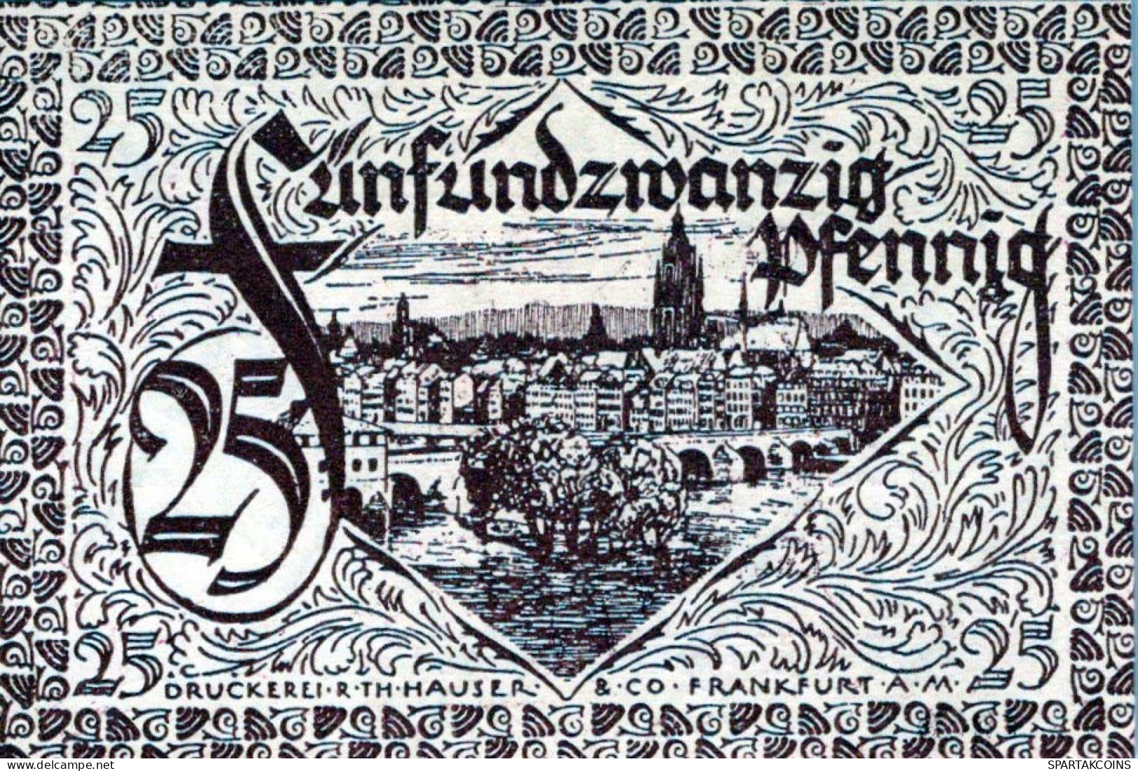 25 PFENNIG 1919 Stadt FRANKFURT AM MAIN Hesse-Nassau DEUTSCHLAND Notgeld #PF660 - [11] Emisiones Locales