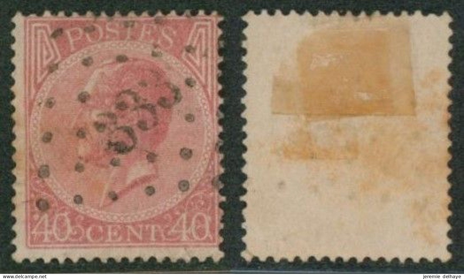 émission 1865 - N°20 Obl Pt 333 (LP 333) "Sibret". Superbe / COBA : 100 ! - 1865-1866 Profiel Links