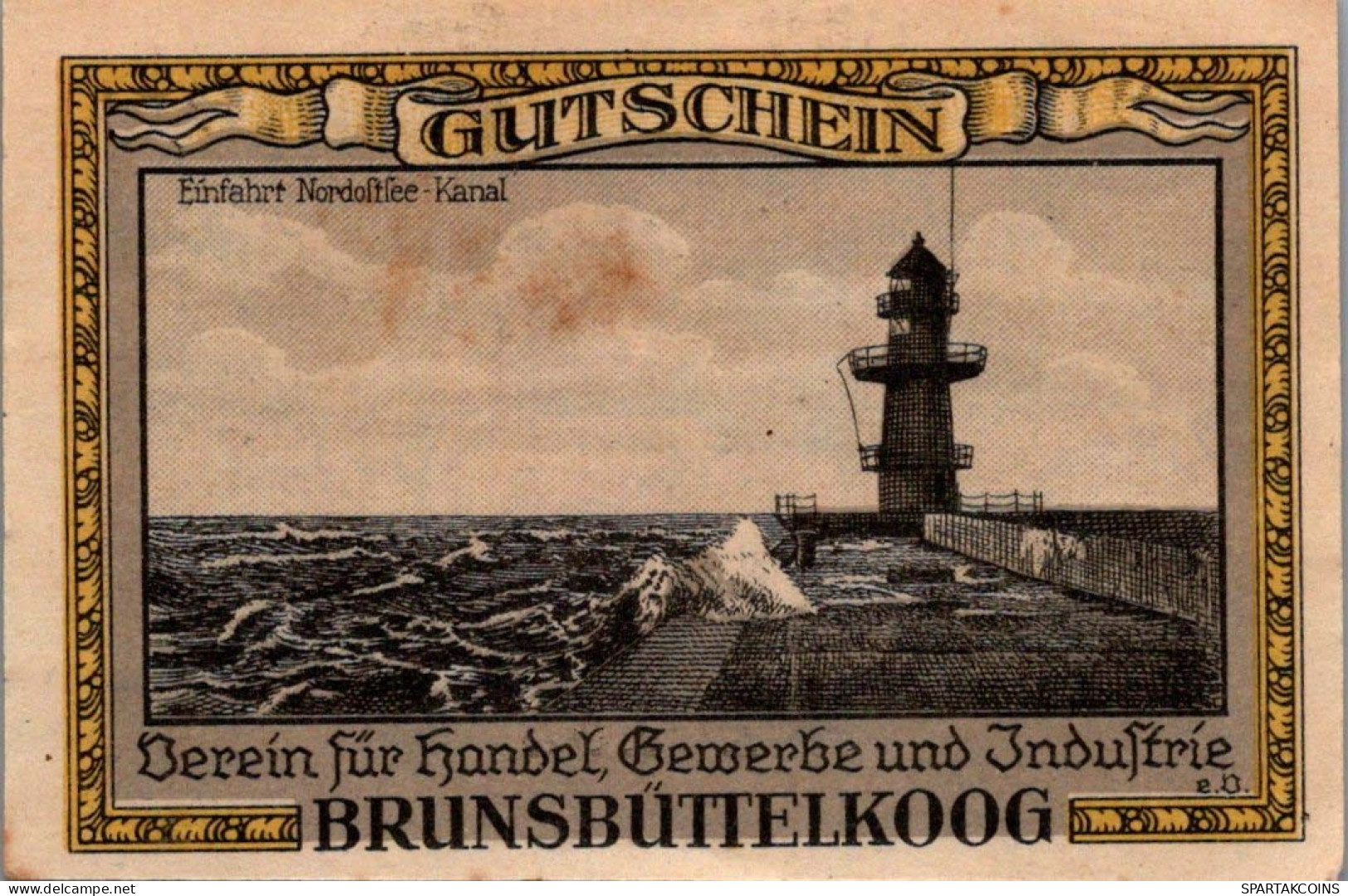 25 PFENNIG 1922 Stadt BRUNSBÜTTELKOOG Schleswig-Holstein UNC DEUTSCHLAND #PA323 - [11] Emisiones Locales