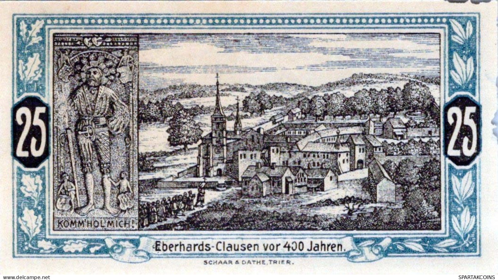 25 PFENNIG 1921 Stadt WITTLICH Rhine DEUTSCHLAND Notgeld Banknote #PG057 - [11] Emisiones Locales