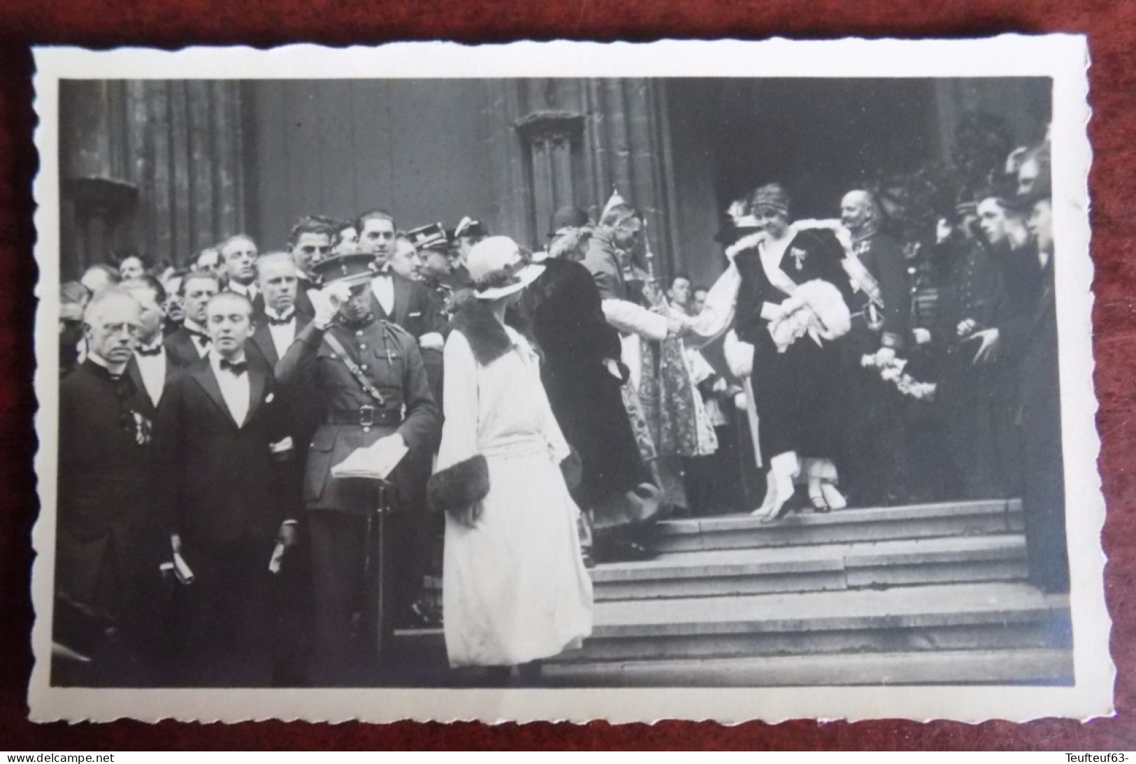 Carte Photo ; Jubilé S.M. Cardinal Mercier 1924 - Prince Léopold - Familias Reales