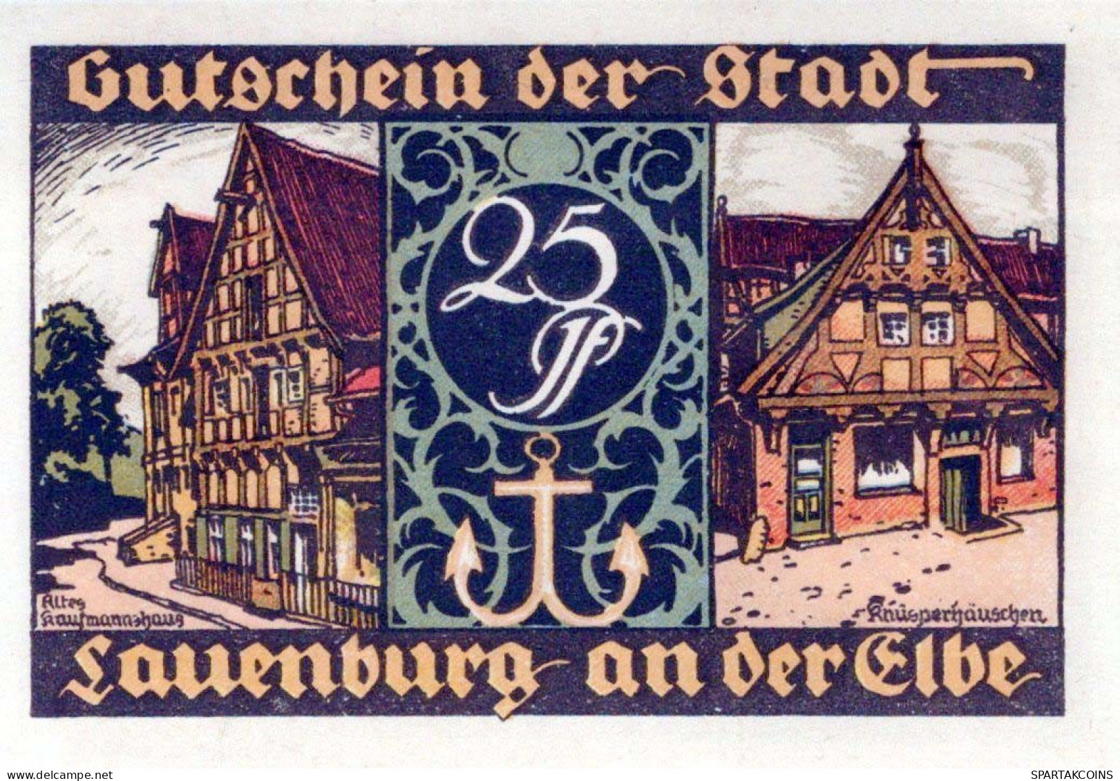 25 PFENNIG 1921 Stadt LAUENBURG AN DER ELBE UNC DEUTSCHLAND #PC030 - [11] Emisiones Locales
