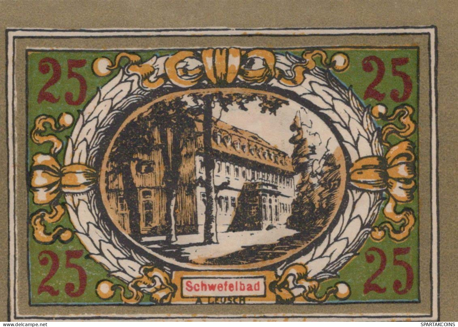 25 PFENNIG 1921 Stadt LANGENSALZA Saxony UNC DEUTSCHLAND Notgeld Banknote #PC018 - [11] Emisiones Locales