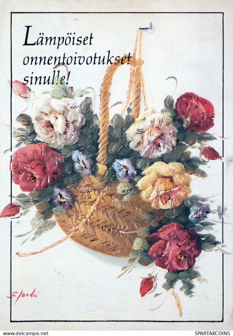 FLOWERS Vintage Ansichtskarte Postkarte CPSM #PAS658.A - Fiori