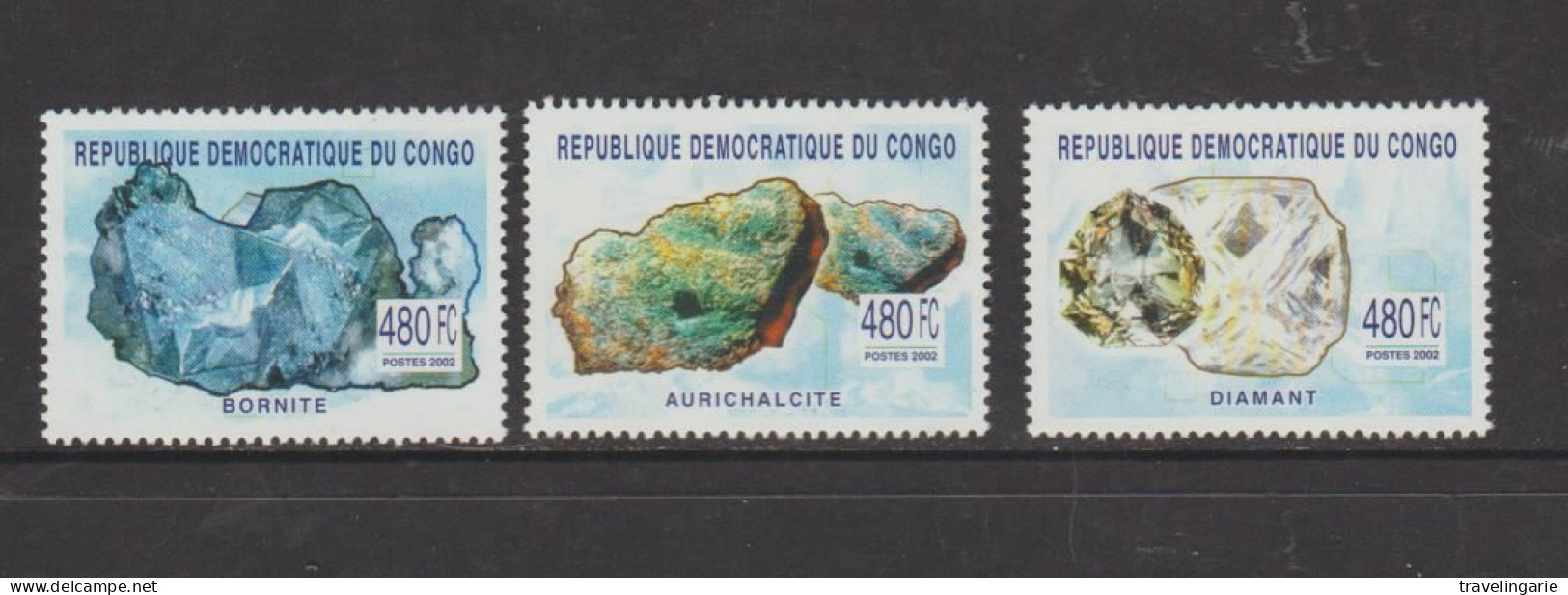 Democratic Republic Of Congo 2003 Minerals Set Of 3 MNH ** - Ungebraucht