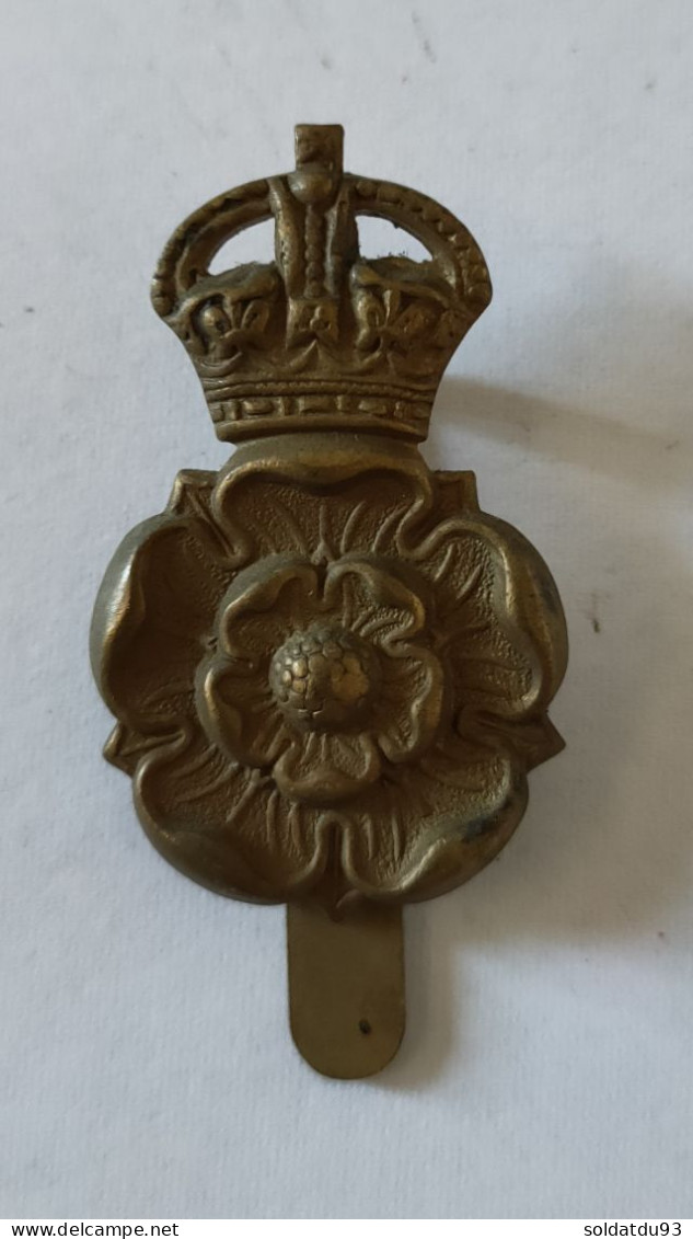 Insigne De Casquette Original De La Seconde Guerre Mondiale, Yorkshire Dragoons - 1939-45