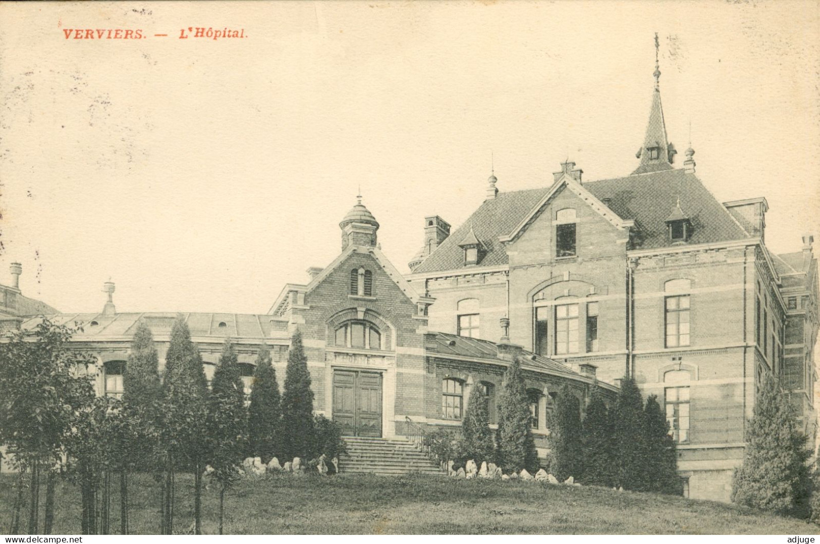 CPA-VERVIERS - L'Hôpital - Oblitération 1913- Edit. Cortenbergh** - Verviers