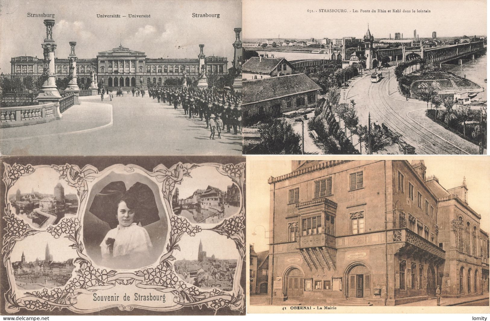 Destockage Lot De 6 Cartes Postales CPA Bas Rhin Strasbourg Obernai - 5 - 99 Postcards