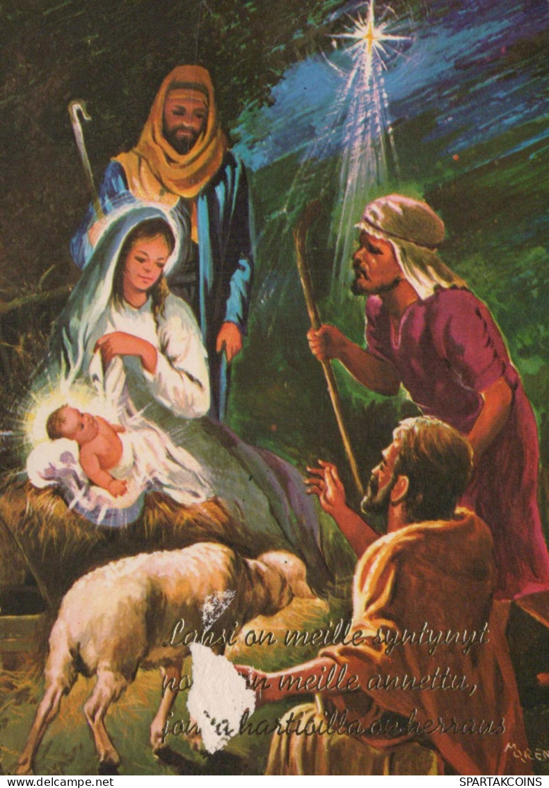 Virgen Mary Madonna Baby JESUS Christmas Religion Vintage Postcard CPSM #PBB842.A - Virgen Mary & Madonnas