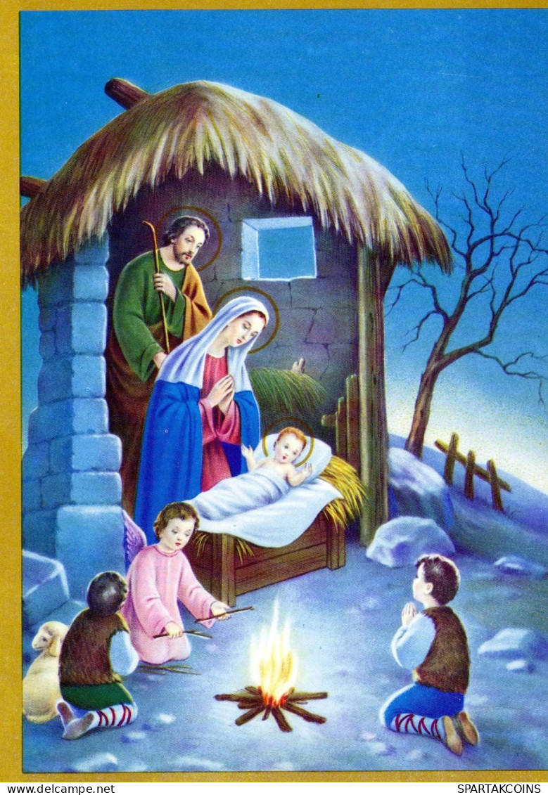 Vierge Marie Madone Bébé JÉSUS Noël Religion Vintage Carte Postale CPSM #PBB740.A - Jungfräuliche Marie Und Madona
