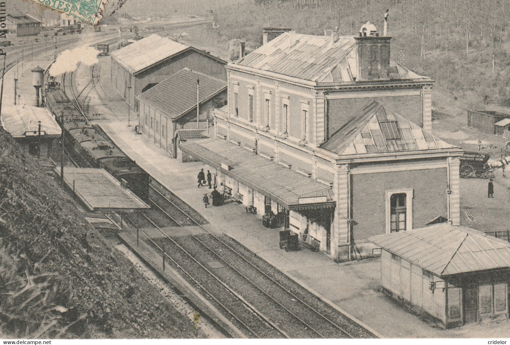 THEMES - CHEMINS DE FER - SNCF - 27 CONCHES - LOCOMOTIVE A VAPEUR - TRAIN WAGONS - BEAU PLAN - VOIR ZOOM - Bahnhöfe Mit Zügen