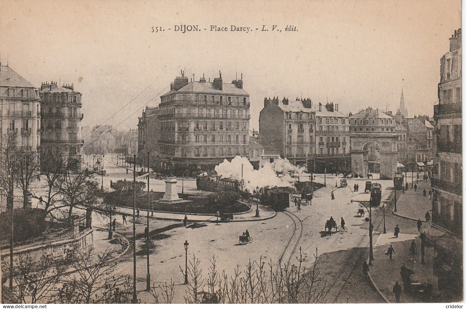 THEMES - TRANSPORTS - TRAM TRAMWAY A VAPEUR - SUR CARTE DE 21 DIJON - BEAU PLAN - VOIR ZOOM - Tram