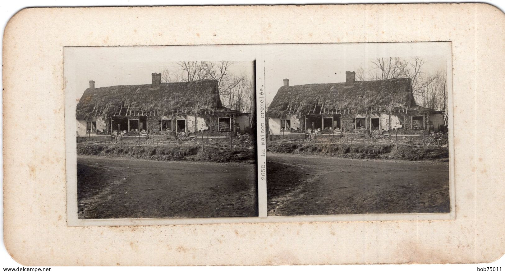 Photo Stéreoscopique , La Maison Crénelée - 1914-18