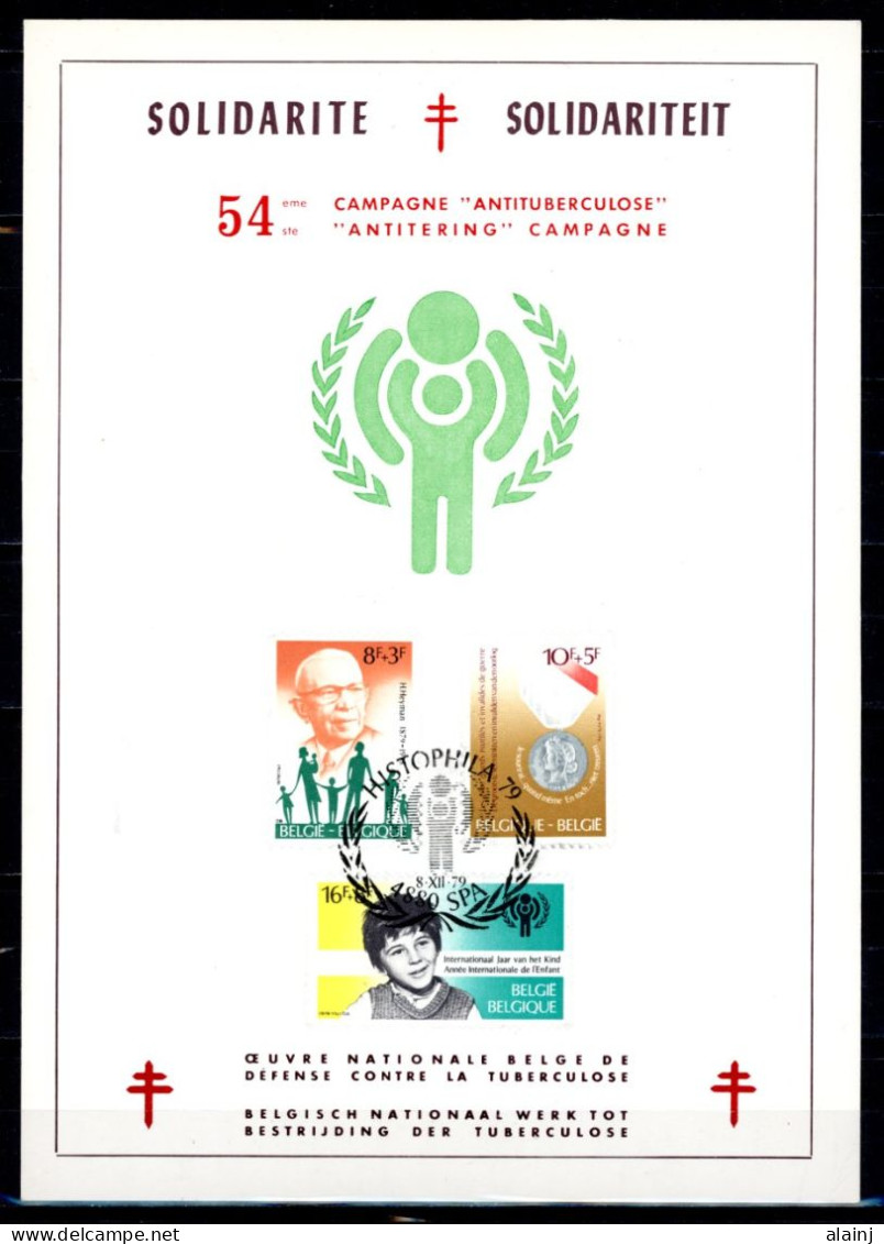 BE   1955 - 1957  ---   Carte Obl. 1 Jour / Solidarité : Campagne Anti-tuberculose - Herdenkingsdocumenten