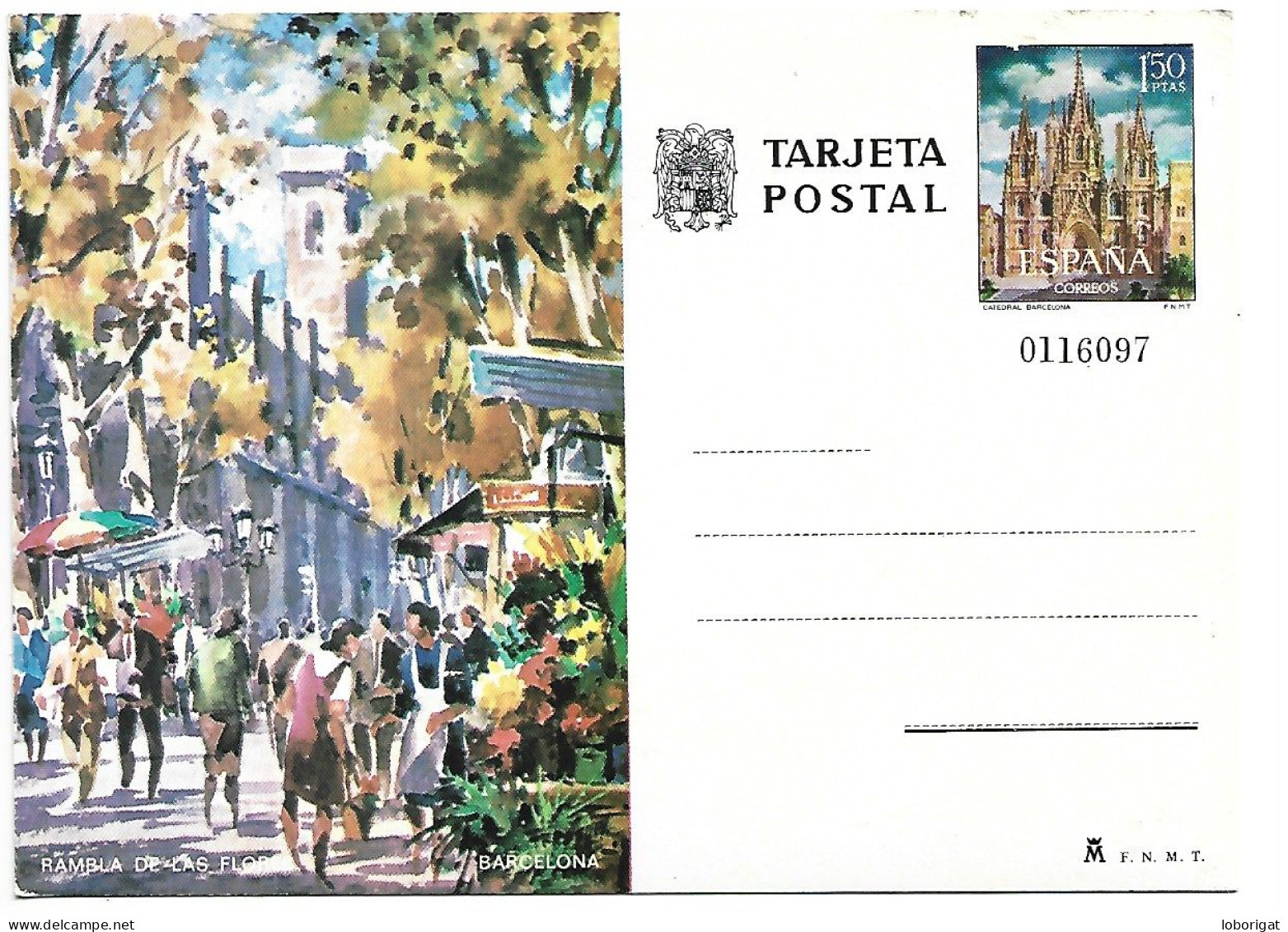 RAMBLA DE LAS FLORES.- TARJETA POSTAL.-  BARCELONA.- ( CATALUNYA ) - Barcelona