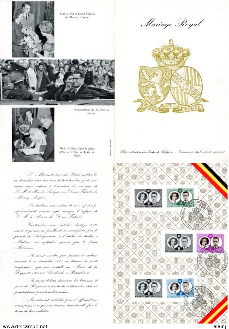 BE   1169 - 1171   ---   Mariage Royal - Post Office Leaflets