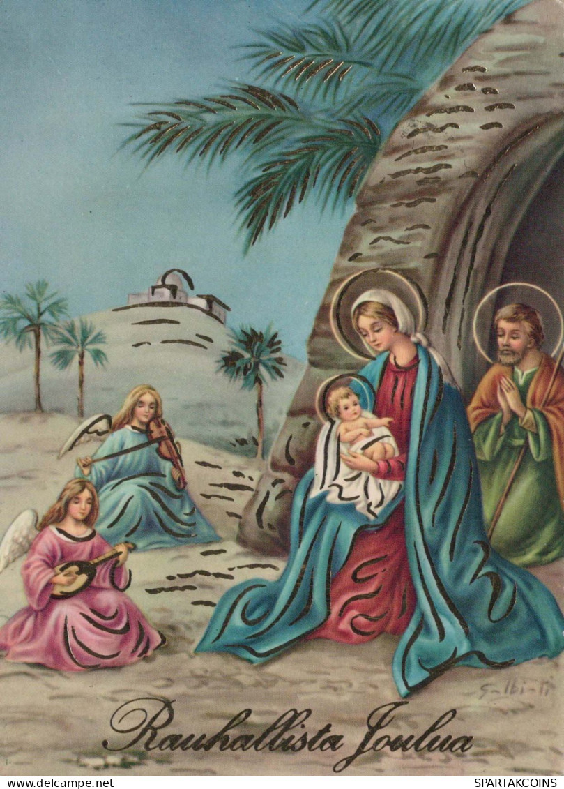 Jungfrau Maria Madonna Jesuskind Weihnachten Religion Vintage Ansichtskarte Postkarte CPSM #PBP676.A - Virgen Maria Y Las Madonnas