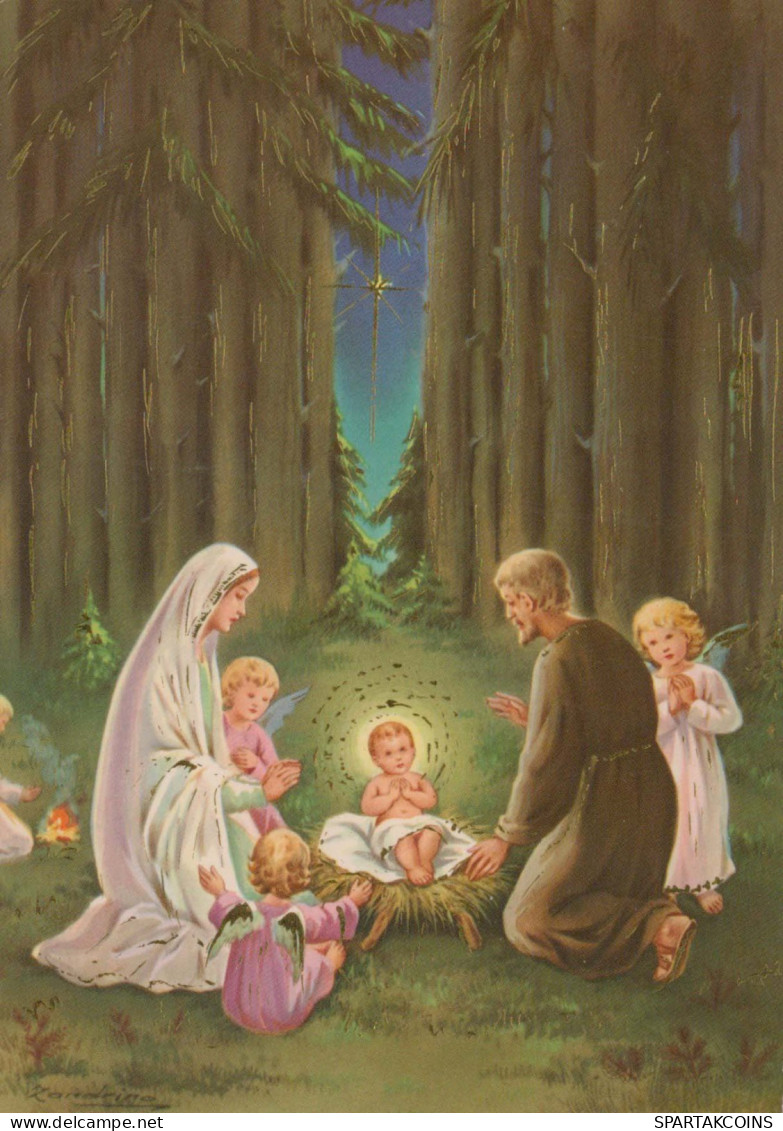 Virgen Mary Madonna Baby JESUS Christmas Religion Vintage Postcard CPSM #PBP657.A - Jungfräuliche Marie Und Madona