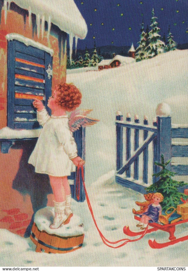 ANGEL CHRISTMAS Holidays Vintage Postcard CPSM #PAJ359.GB - Anges