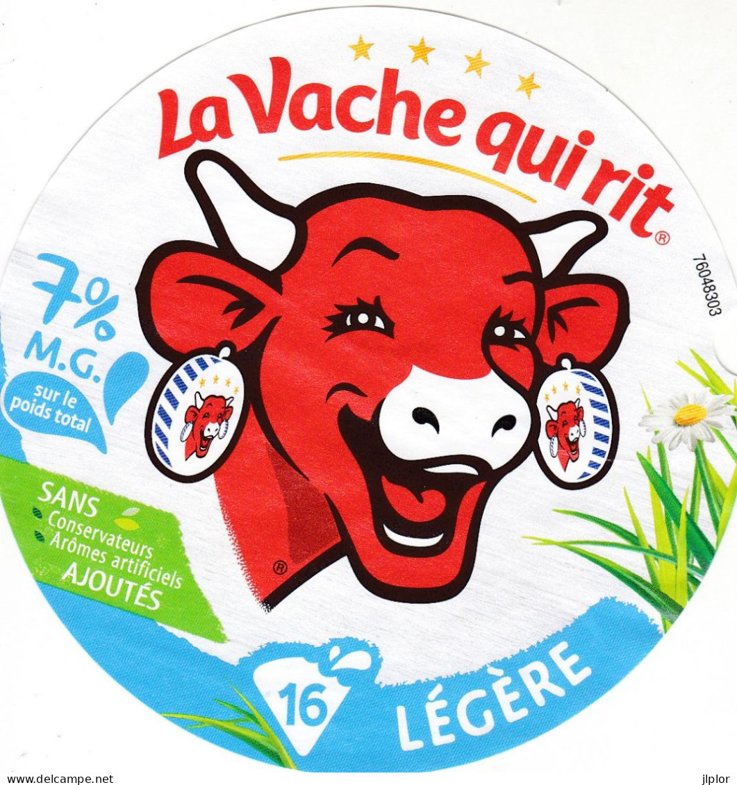 ETIQUETTE FROMAGE VACHE QUI RIT - LEGERE - 7% DE MG - 16 PORTIONS - NUM 760 48303 - Fromage