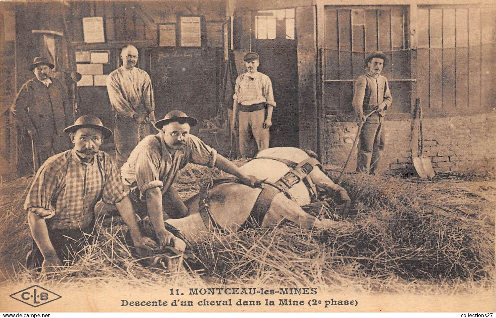 71-MONTCEAU-LES-MINES- DESCENTE D'UN CHEVAL DANS LA MINE ( 2° Phase ) - Montceau Les Mines