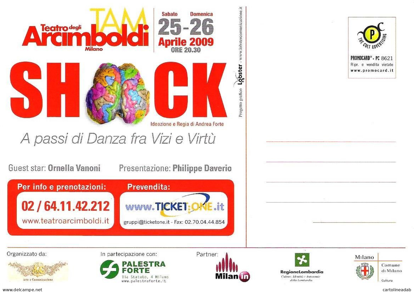 [MD9474] CPM - TEATRO ARCIMBOLDI MILANO SHOCK - PAURA - PROMOCARD 8621 - PERFETTA - Non Viaggiata - Théâtre